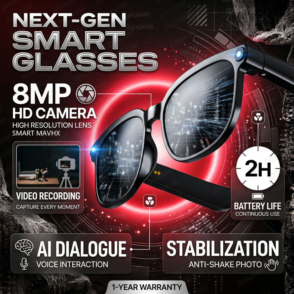 Mix Audio Music - Wireless Smart Camera Glasses 1080P HD