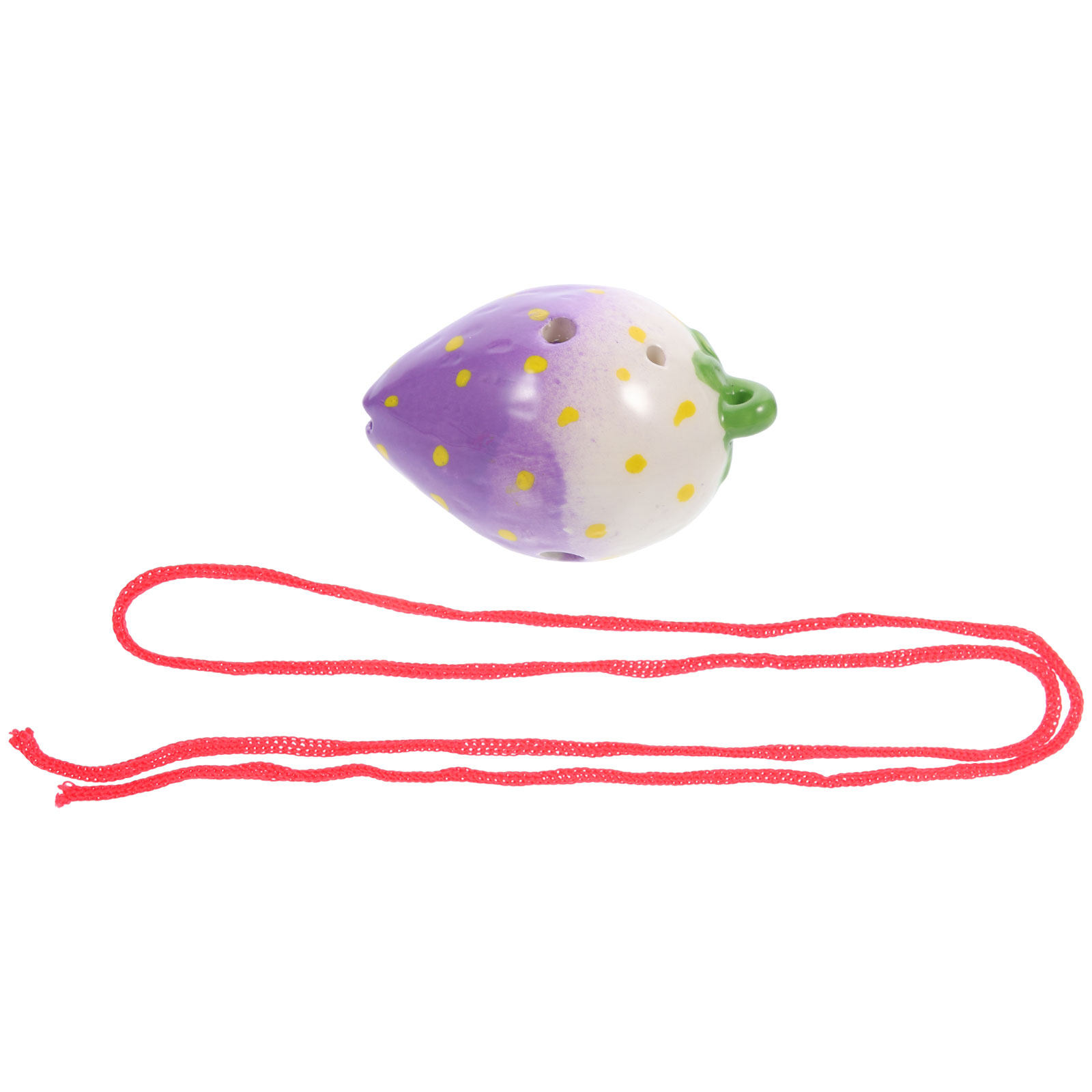 Ocarina Ceramic - 6 Hole Strawberry Ceramic Ocarina Beginner