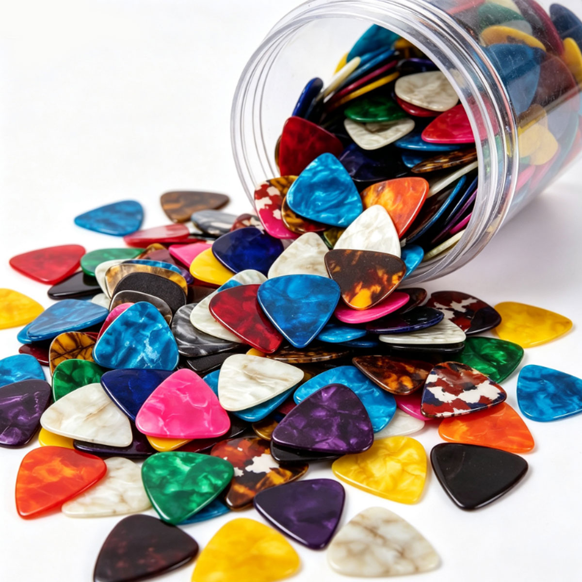 Electric Guitar Pick Pack - 84Pcs 0.46mm Mixed Color Celluloid Guitar
