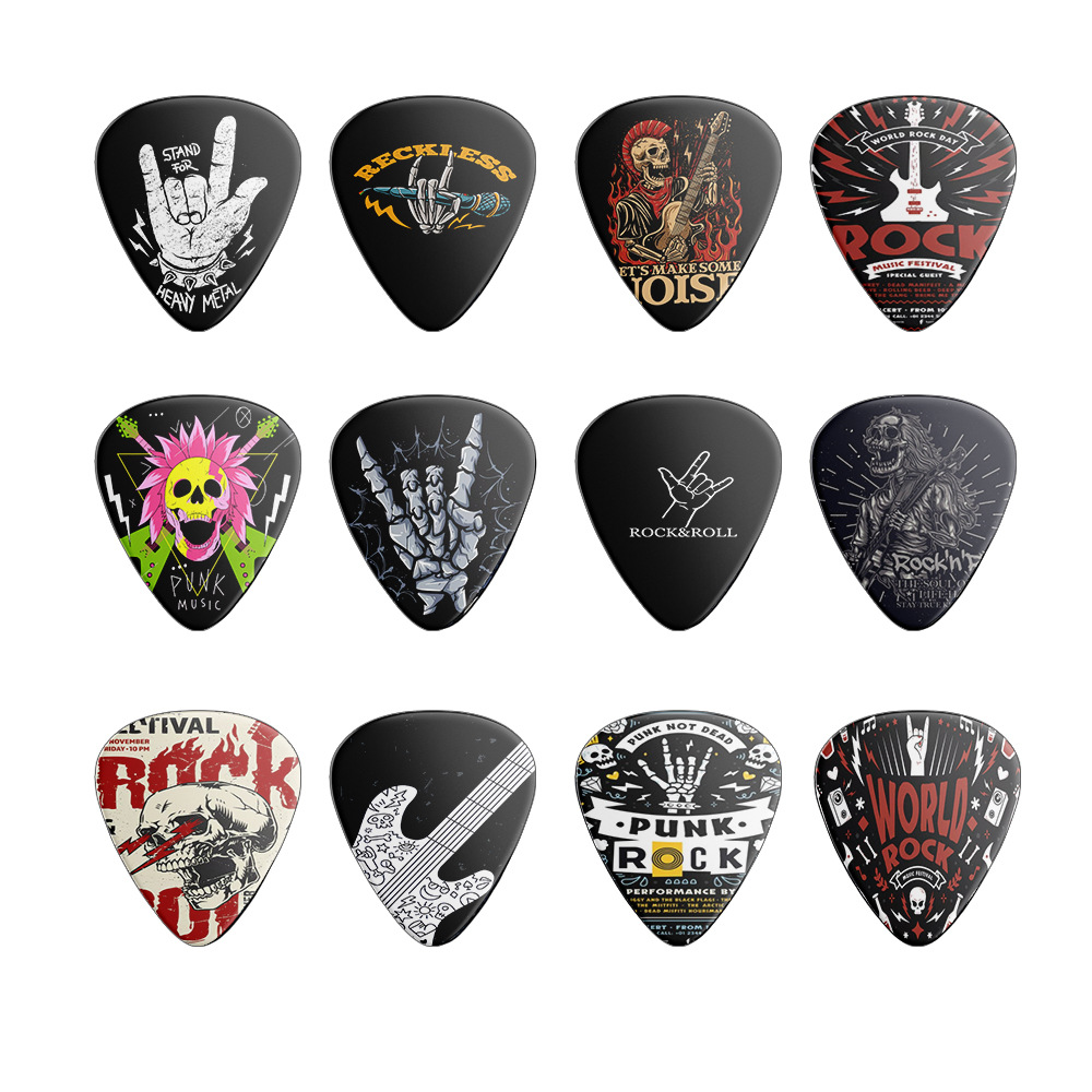 12 Pieces Guitar Picks 0.46mm  - Electric Guitar Pick Pack 评论和价格