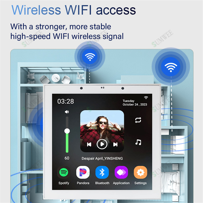 4 Inch Android 11 Tuya Smart H - Audio Music Background Free 评论和价格