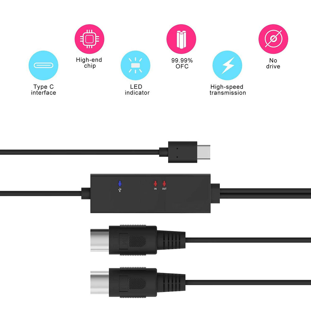 On-The-Go Midi Hub Type-C To M - Audio Music Hub 评论和价格