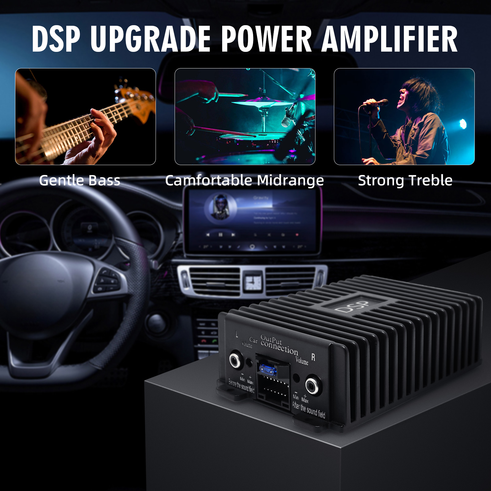 Car DSP 4 Channel Radio Amplif - Audio Music Equalizer 评论和价格