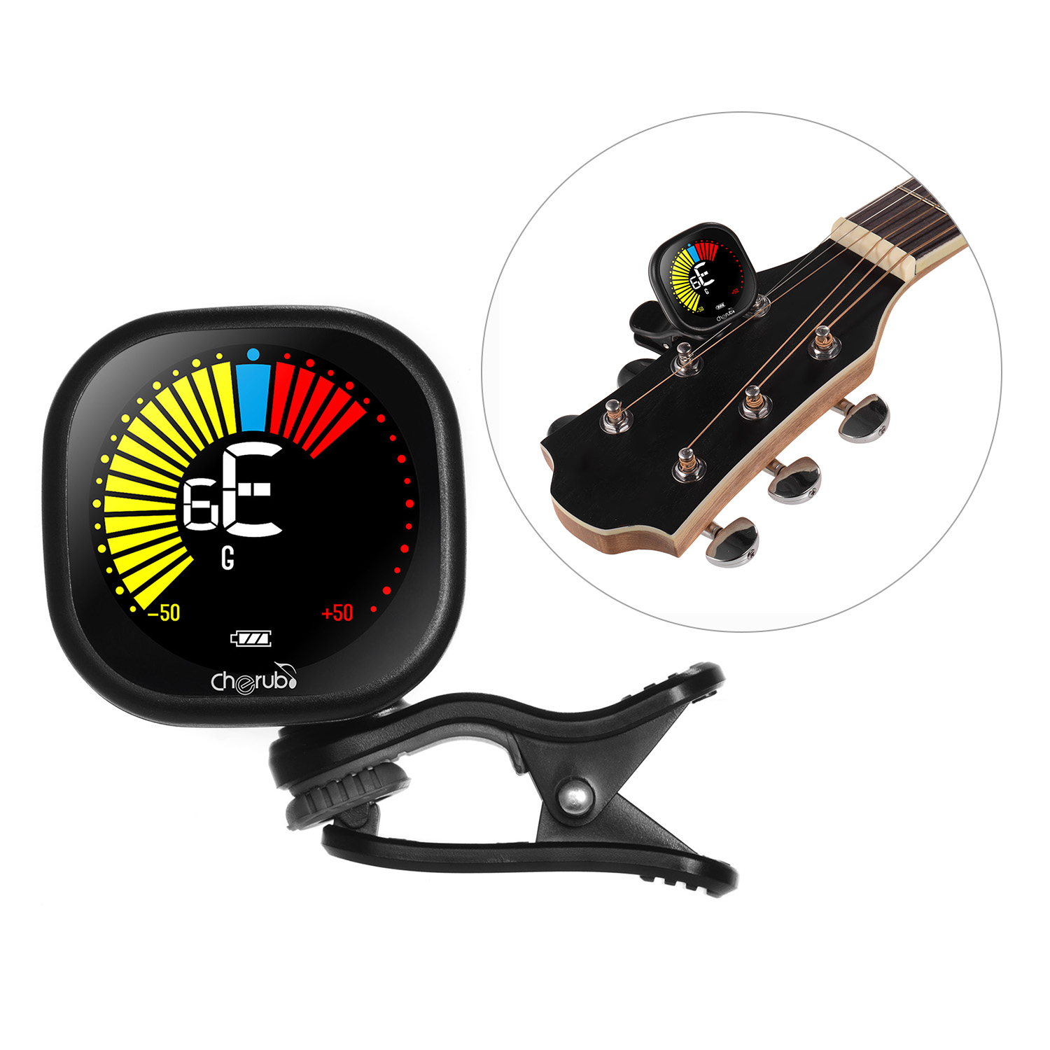 Cherub WST-670 Rechargeable Cl - Guitar Tuner Clip 评论和价格