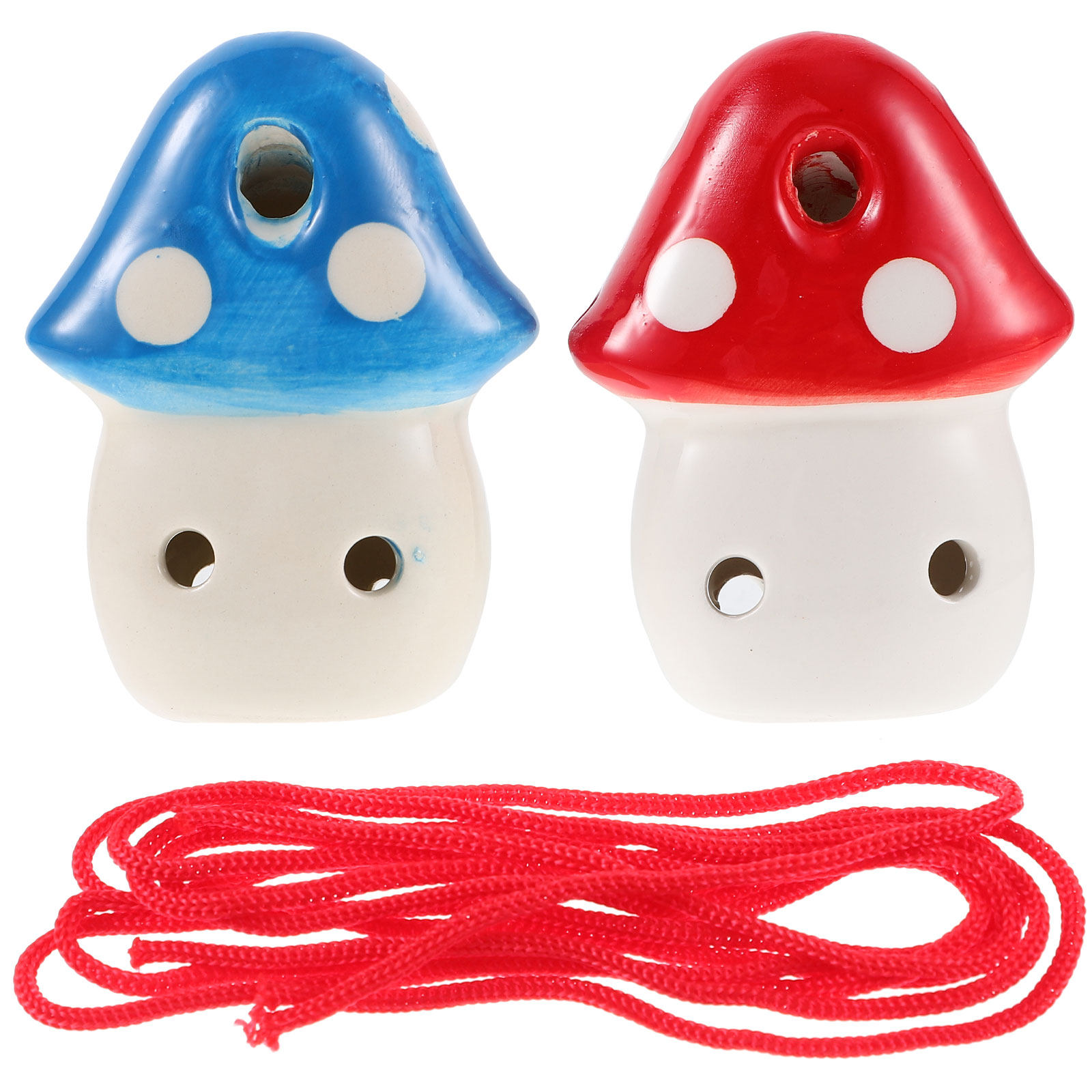 2Pcs Mushroom Shaped 6-Hole Oc - Ocarina Ceramic 评论和价格