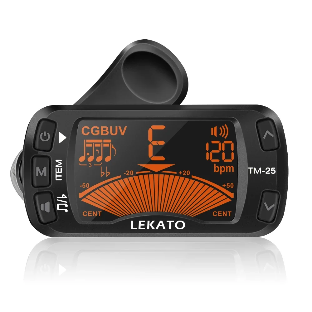 Compact 3-In-1 Tuner for Trave - Guitar Tuner Clip 评论和价格