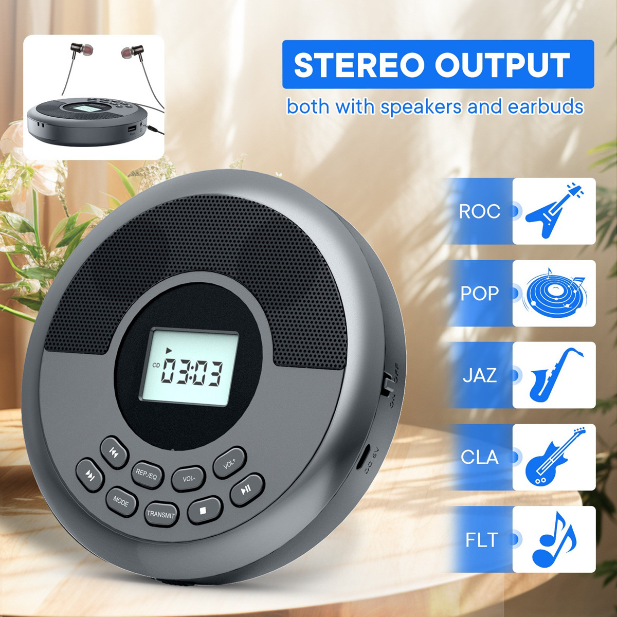 Portable CD Disc Machine MP3 U - Audio Music Mp3 Song 评论和价格