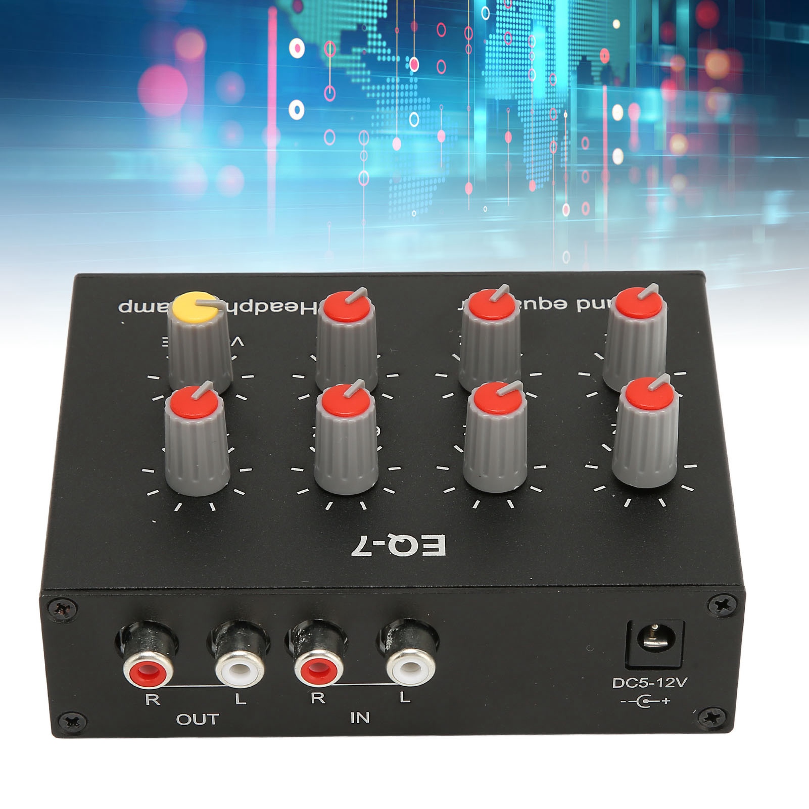 7 Band Sound Equalizer RCA Out - Audio Music Equalizer 评论和价格