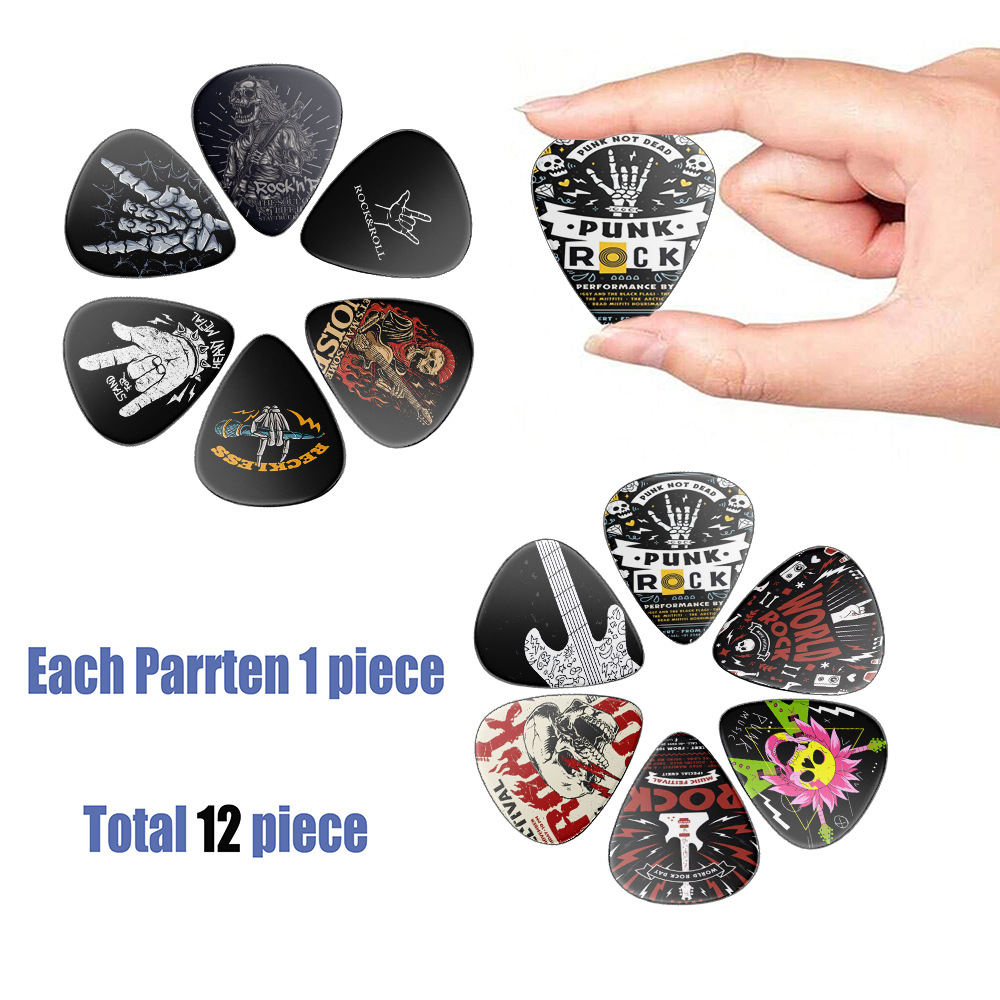 12 Pieces Guitar Picks 0.46mm  - Electric Guitar Pick Pack 评论和价格