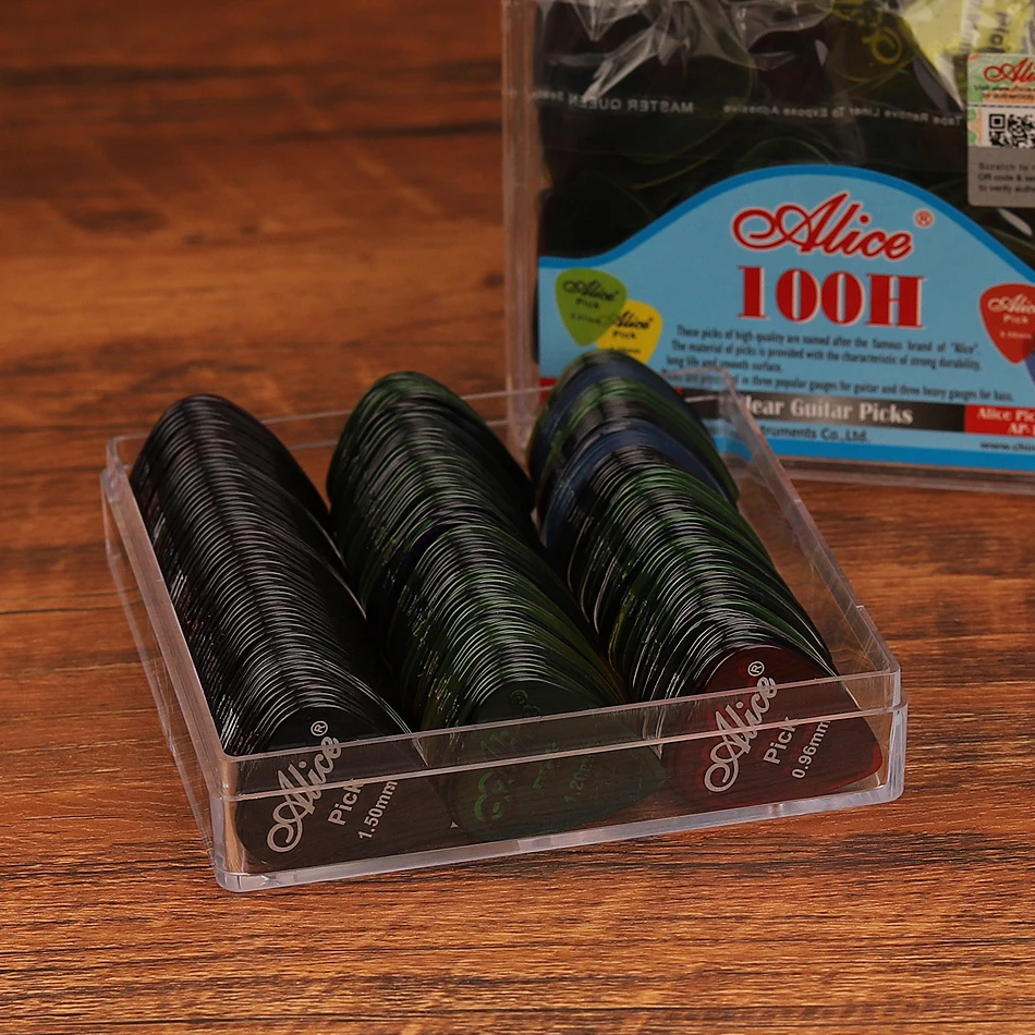 Alice AP-100H 100Pcs/Set Clear - Electric Guitar Pick Pack 评论和价格