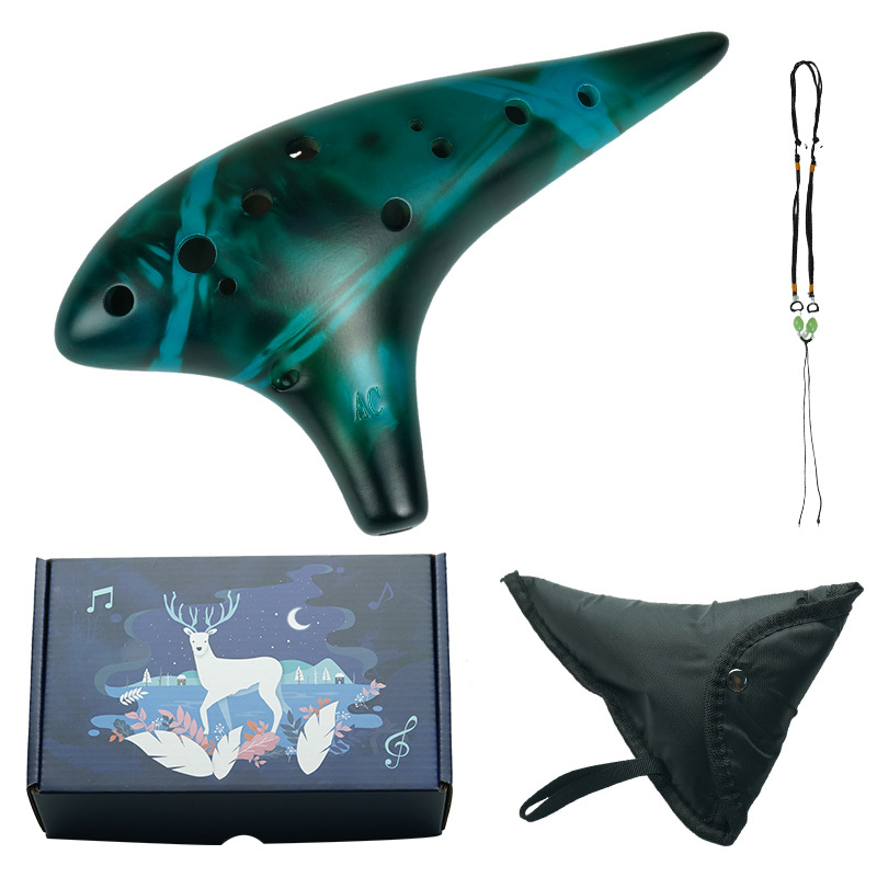 12 Hole Ceramic Ocarina Alto C - Ocarina Ceramic 评论和价格