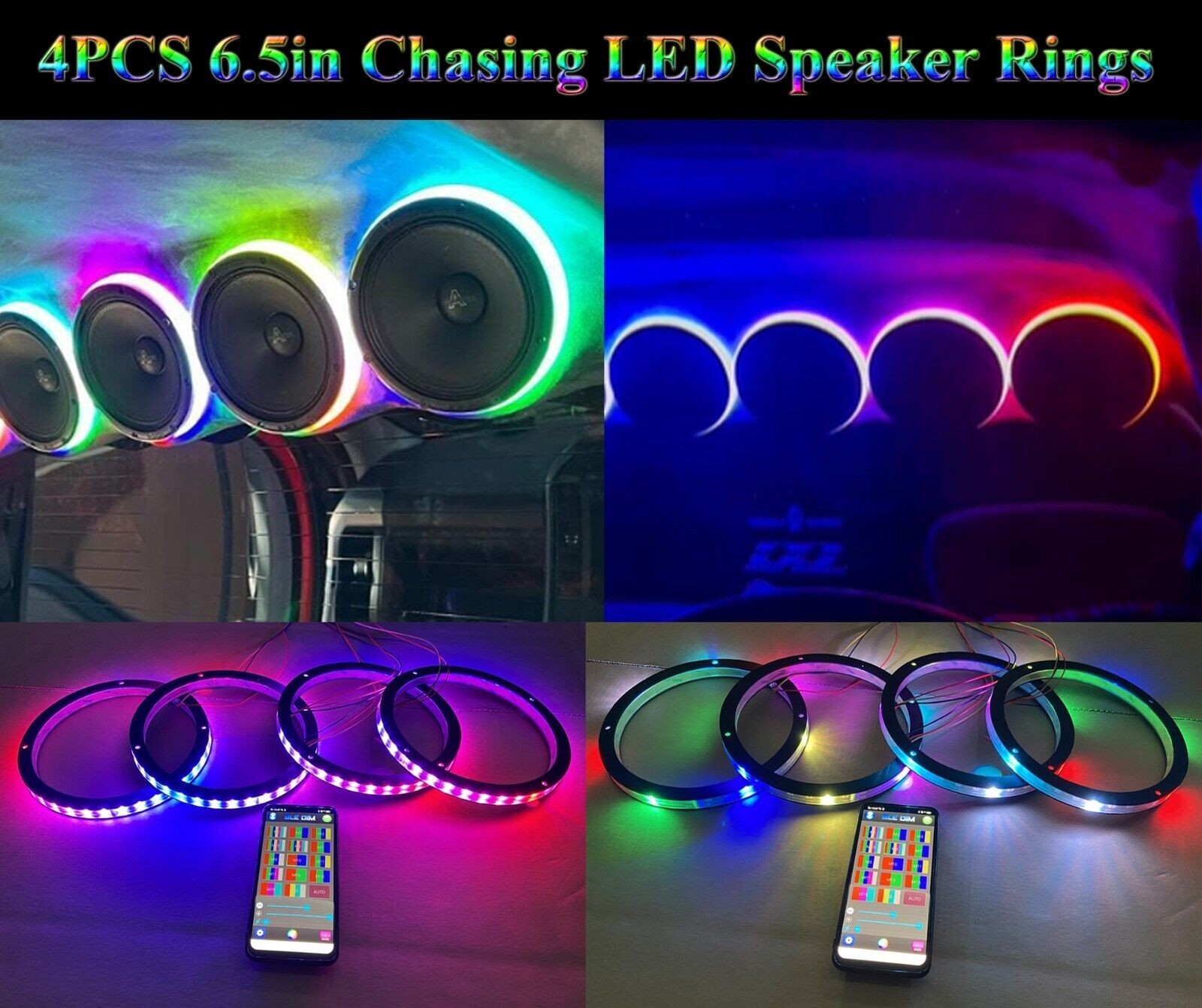 4PCS Car Customs Audio Lightin - Audio Music Hub 评论和价格